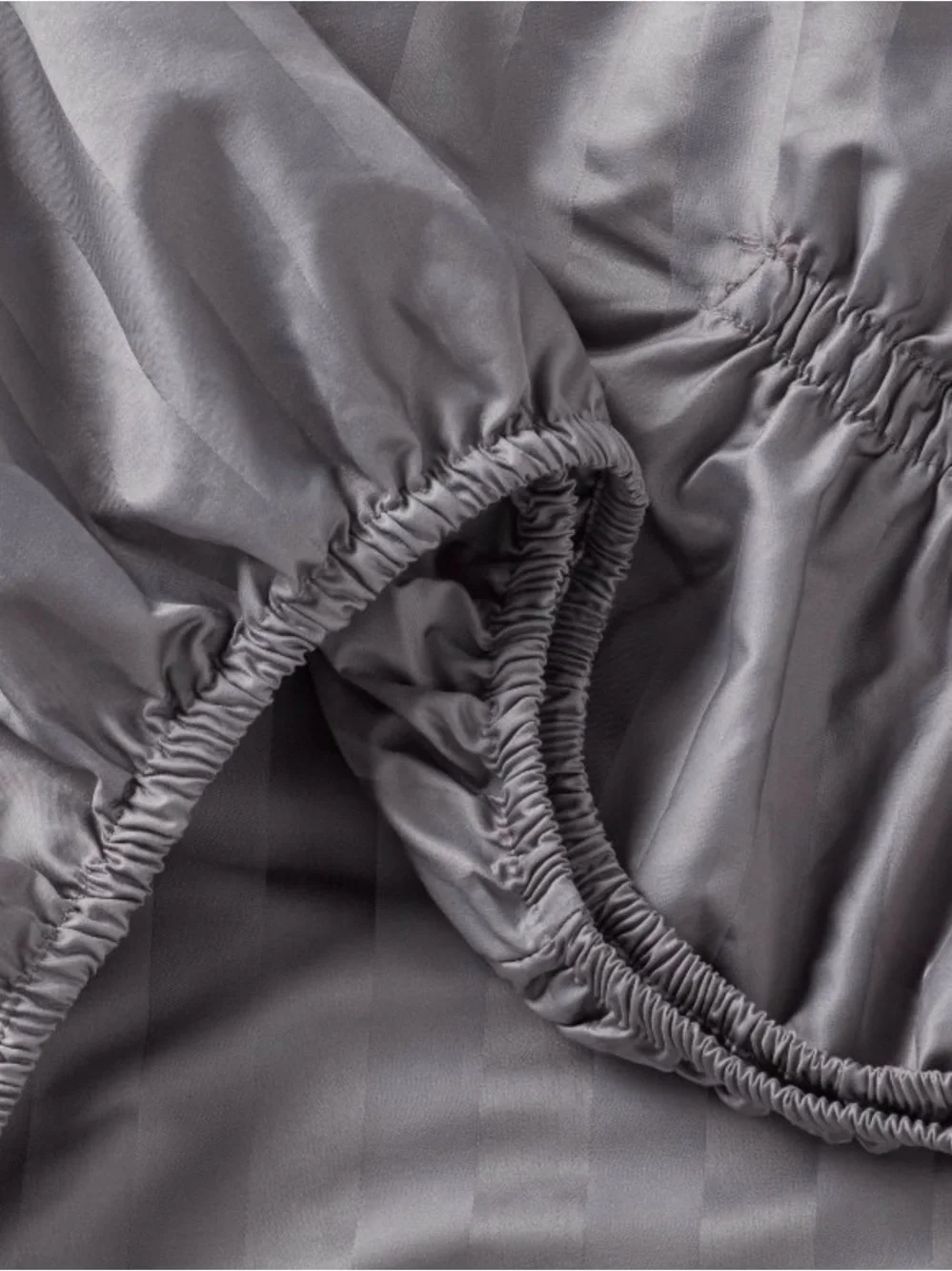 Threshold Gray Striped Hem Sheet Set - Gray